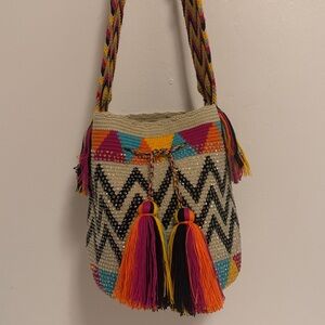 Traditional Wayuu Bag with Crystals